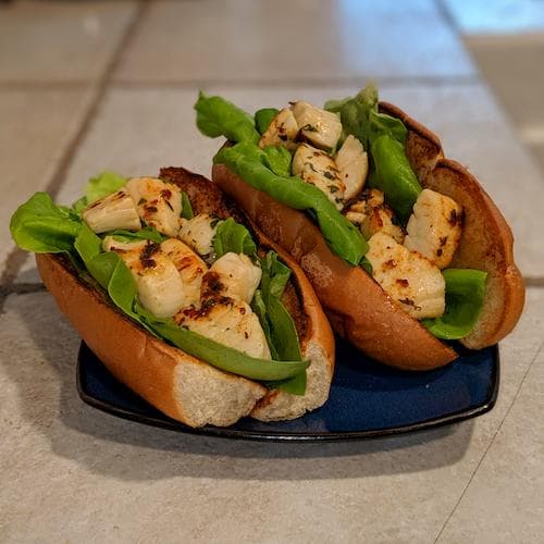 Brown Butter Scallop Rolls