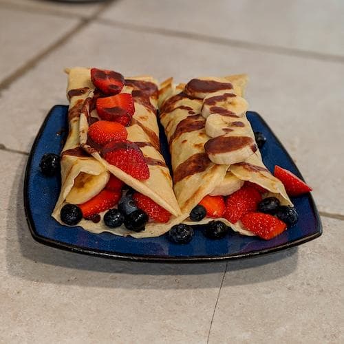 Fruit Crepes with Chocolate