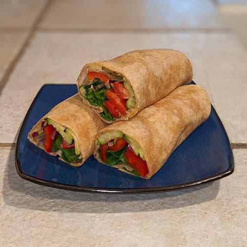 Grilled Veggie Wraps w/ Hummus
