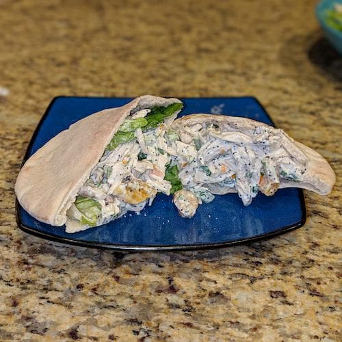 Poppy Seed Chicken Pitas