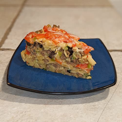 Sausage Fettuccine Torte